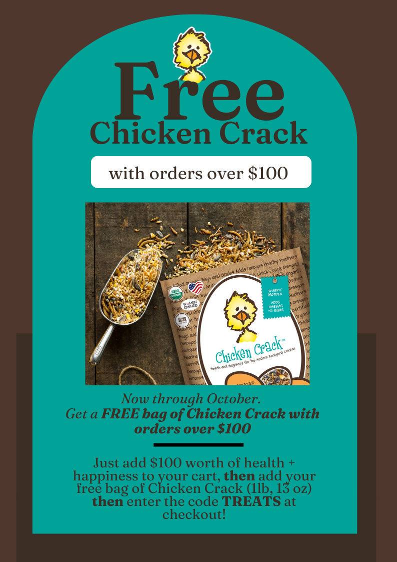 FREE CHICKEN CRACK WITH $100+ ORDERS
